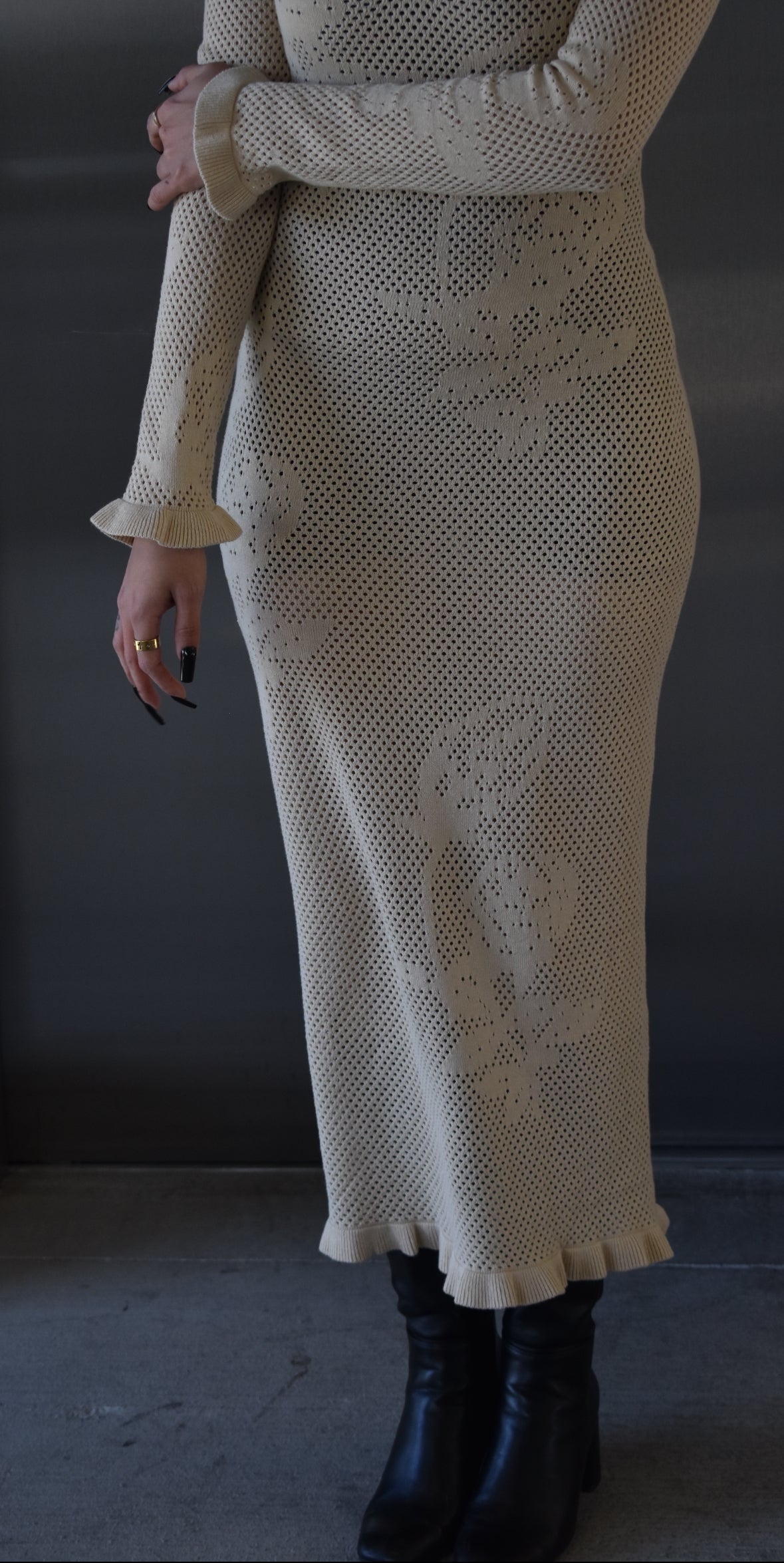 Natural Cream Rose Dress