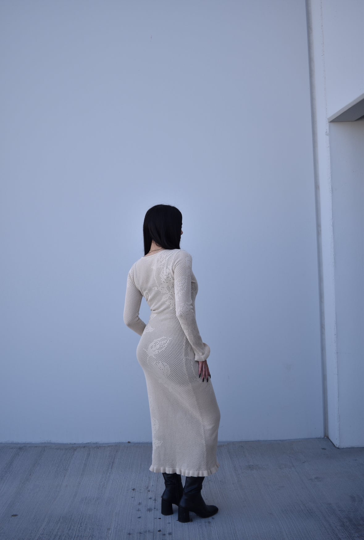 Natural Cream Rose Dress