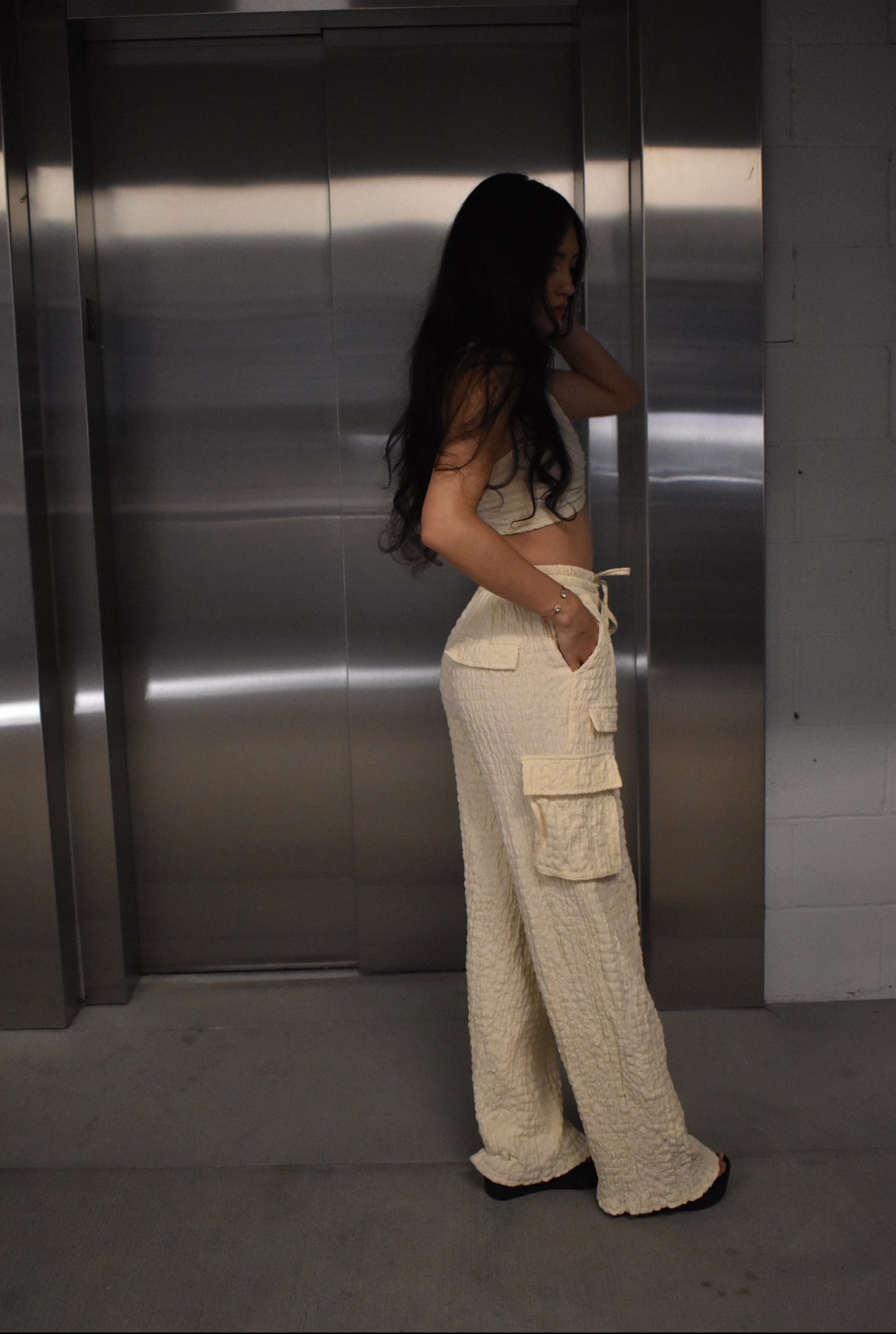Knit Cargo Pants