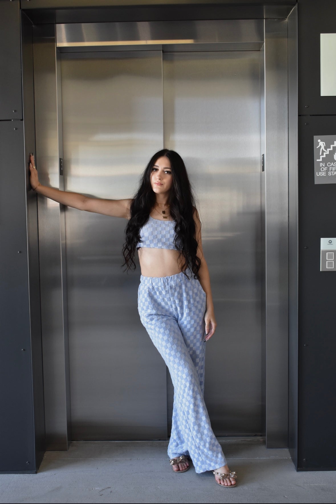 Baby Blue Knit Top